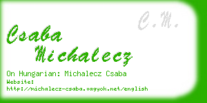 csaba michalecz business card